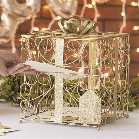 metal card box wedding|unique card boxes for wedding.